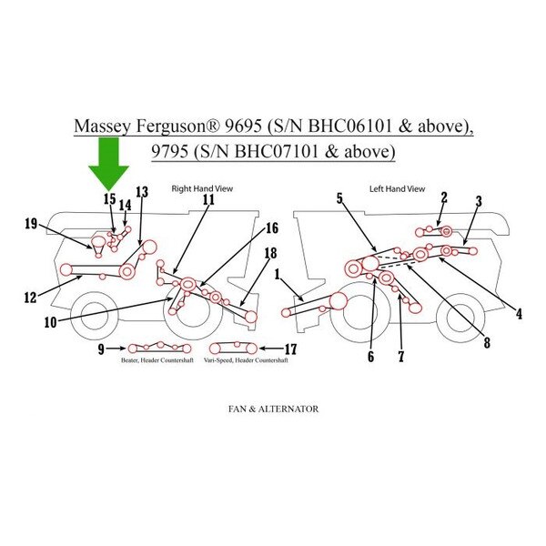 71944986 MF Fan Alternator Dr Belt